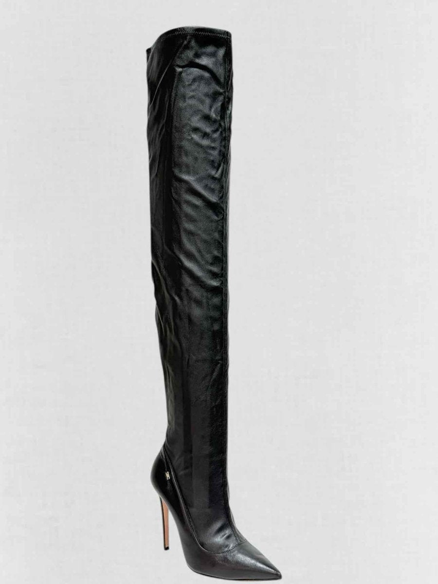 Pre - loved ELISABETTA FRANCHI Black Size EU 38 Thigh High Boots at Reems Closet