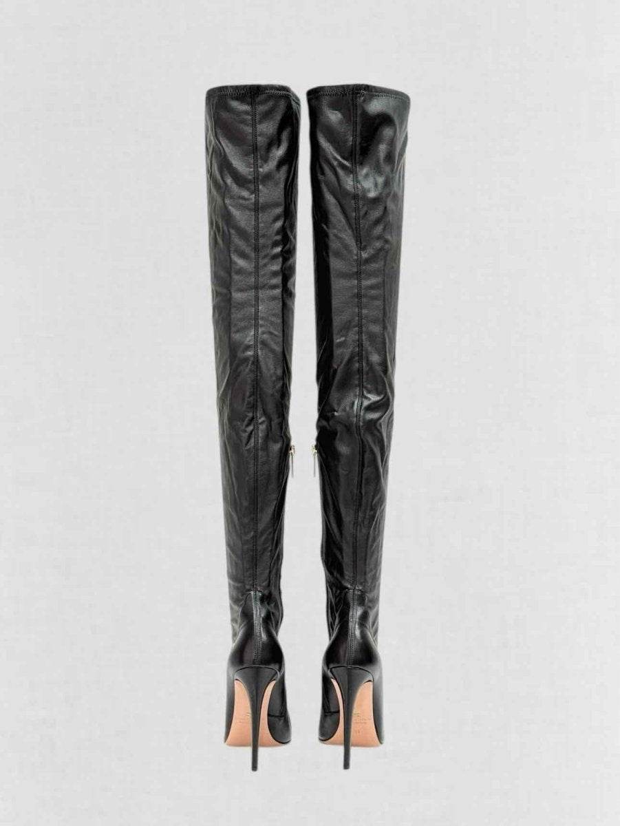 Pre - loved ELISABETTA FRANCHI Black Size EU 38 Thigh High Boots at Reems Closet