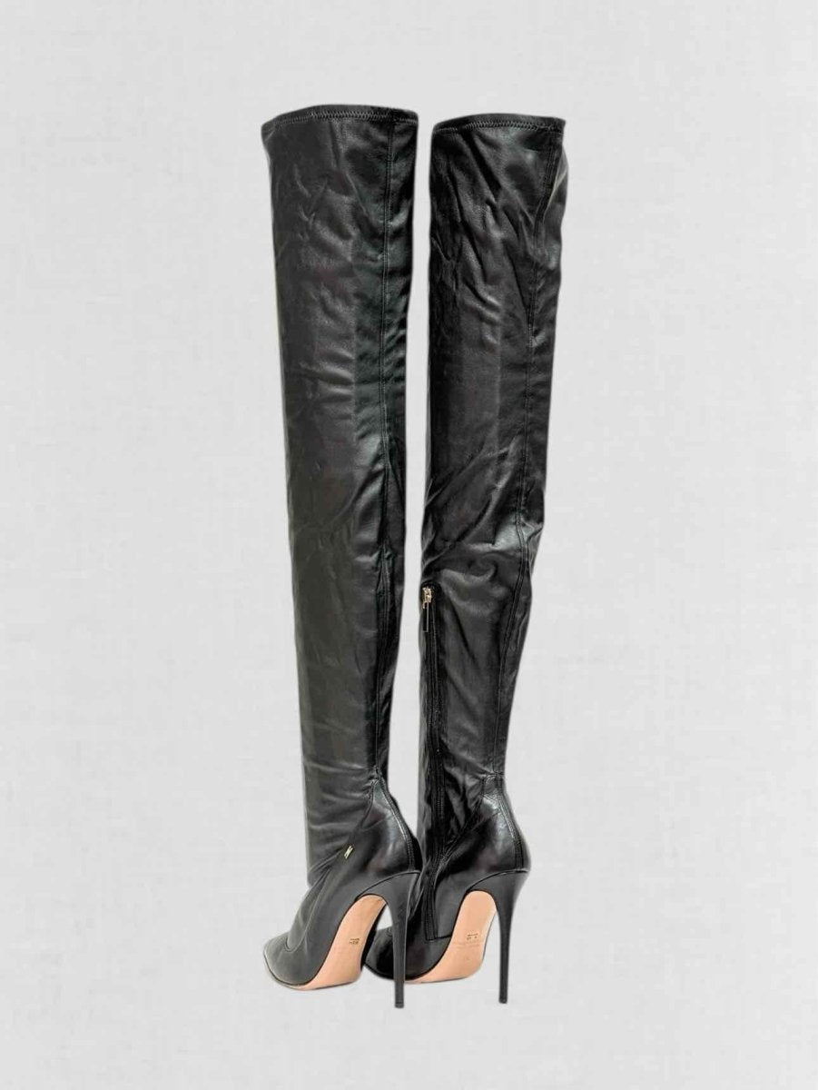 Pre - loved ELISABETTA FRANCHI Black Size EU 38 Thigh High Boots at Reems Closet