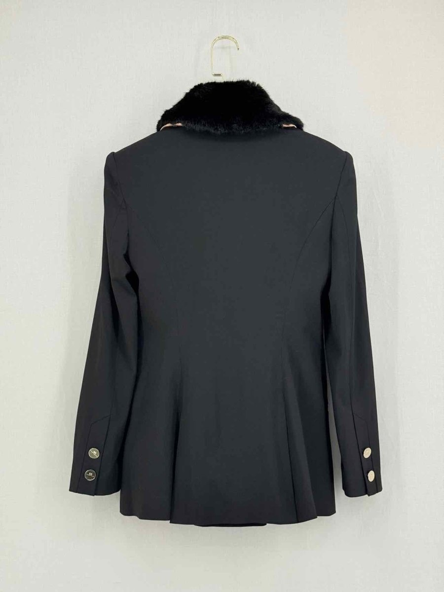 Pre - loved ELISABETTA FRANCHI Black Size US 4 Jacket at Reems Closet