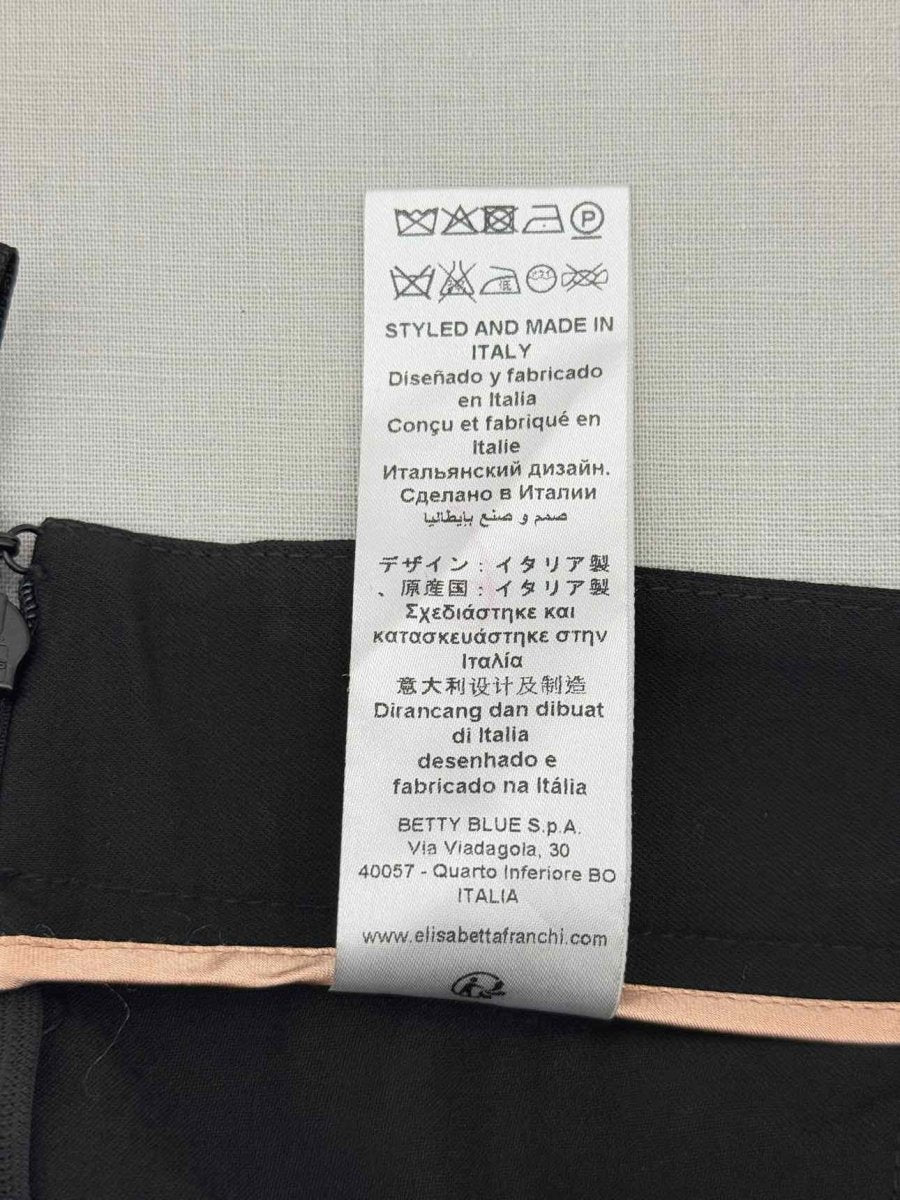 Pre - loved ELISABETTA FRANCHI Black Size US 4 Pants at Reems Closet
