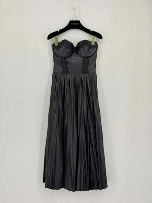 Pre-loved ELISABETTA FRANCHI Black Size US 8 Midi Dress at Reems Closet
