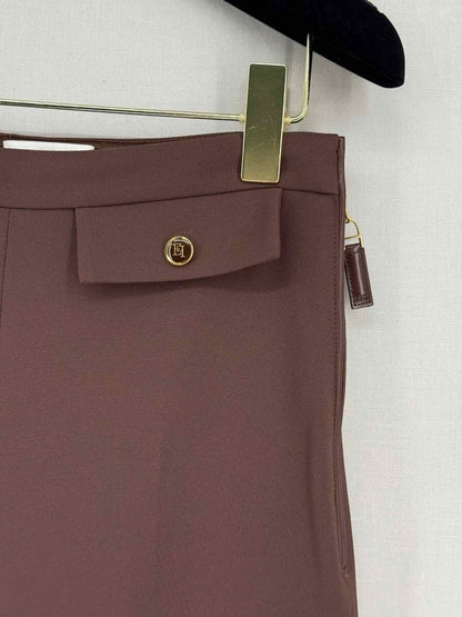 Pre - loved ELISABETTA FRANCHI Giacca Brown Size US 4 Outfit Set at Reems Closet