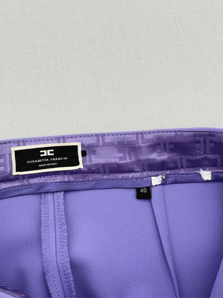 Pre - loved ELISABETTA FRANCHI Giacca Lavender Size US 4 Outfit Set at Reems Closet