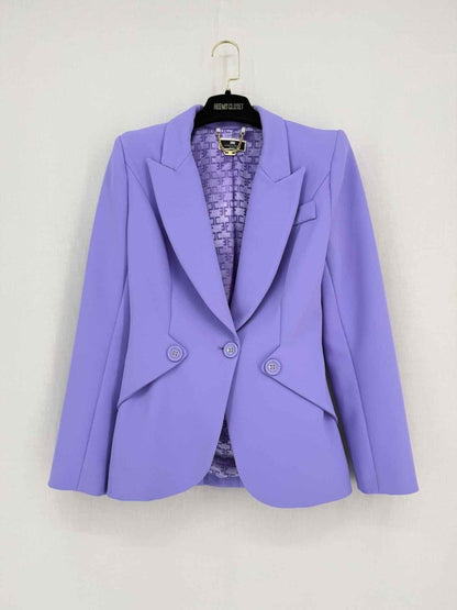 Pre - loved ELISABETTA FRANCHI Giacca Lavender Size US 4 Outfit Set at Reems Closet