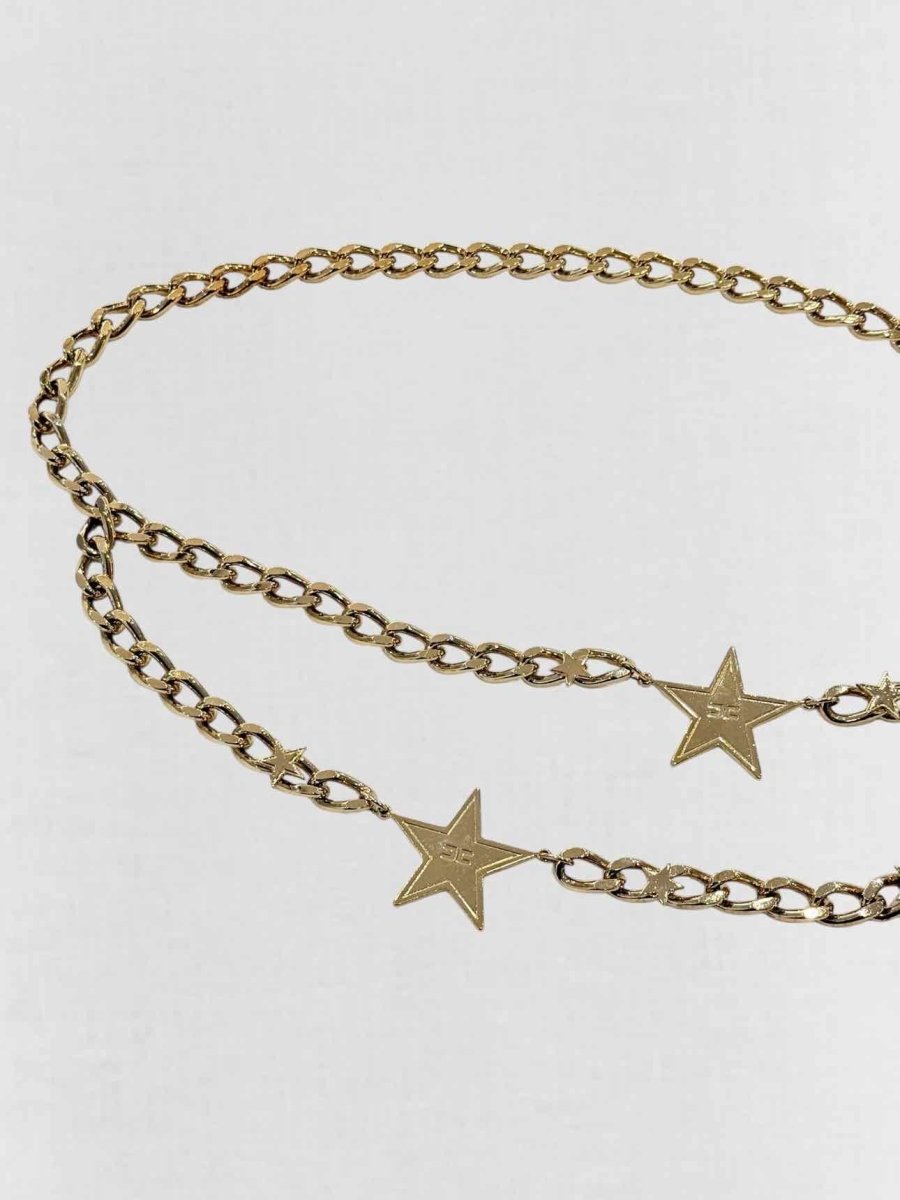Pre - loved ELISABETTA FRANCHI Gold Star Belt at Reems Closet