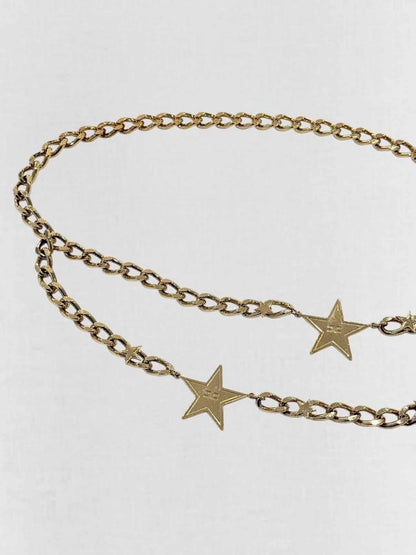 Pre - loved ELISABETTA FRANCHI Gold Star Belt at Reems Closet