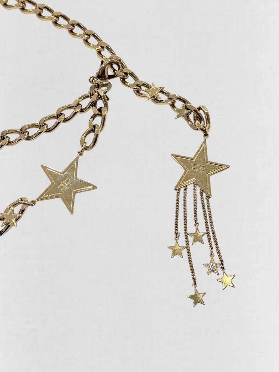 Pre - loved ELISABETTA FRANCHI Gold Star Belt at Reems Closet