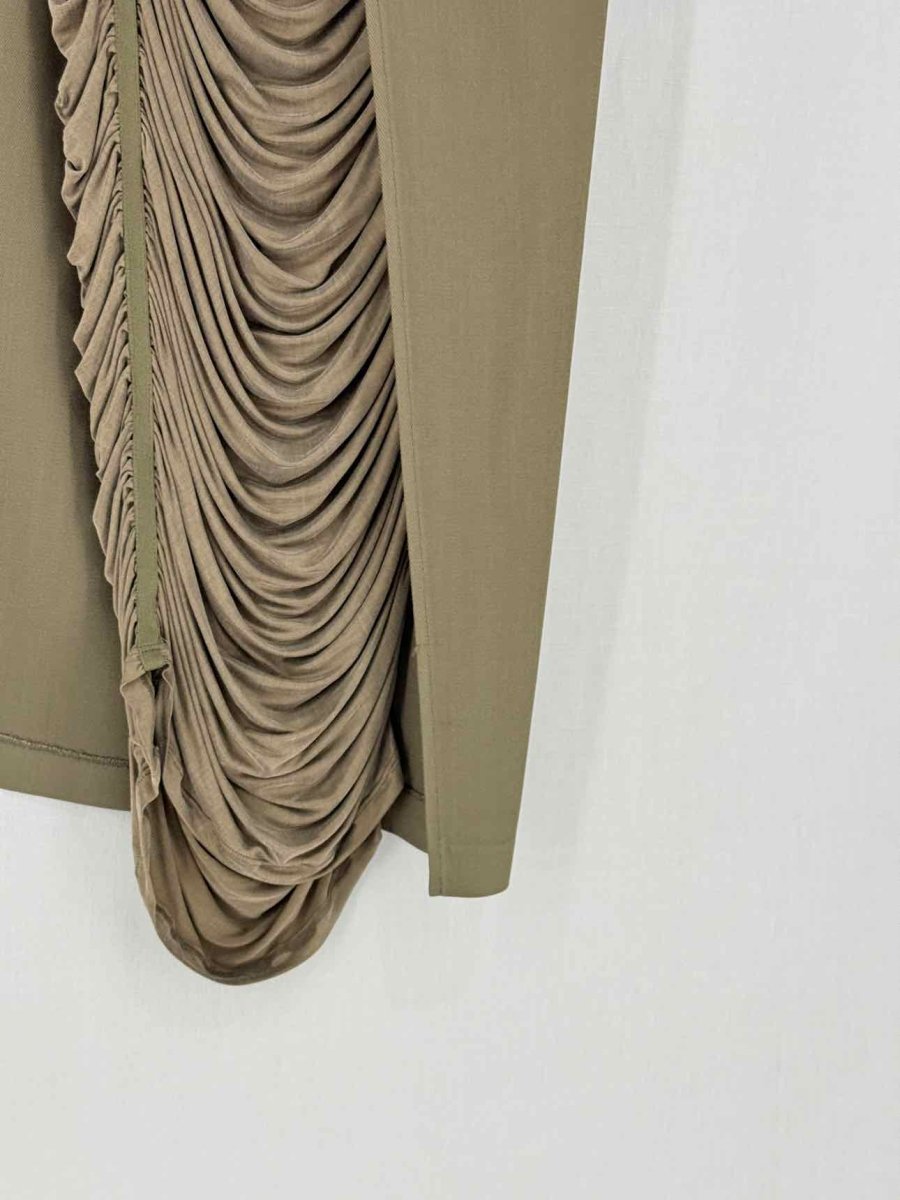 Pre - loved ELISABETTA FRANCHI Khaki Size US 4 Midi Dress at Reems Closet