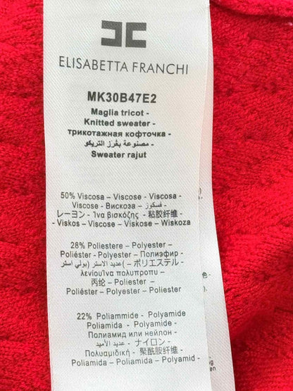 Pre - loved ELISABETTA FRANCHI Red Size US 2 Top & Skirt Outfit at Reems Closet