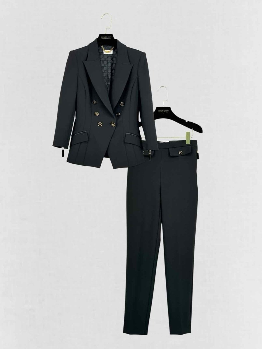Pre - loved ELISABETTA FRANCHI Size US 4 Jacket & Pants Outfit at Reems Closet