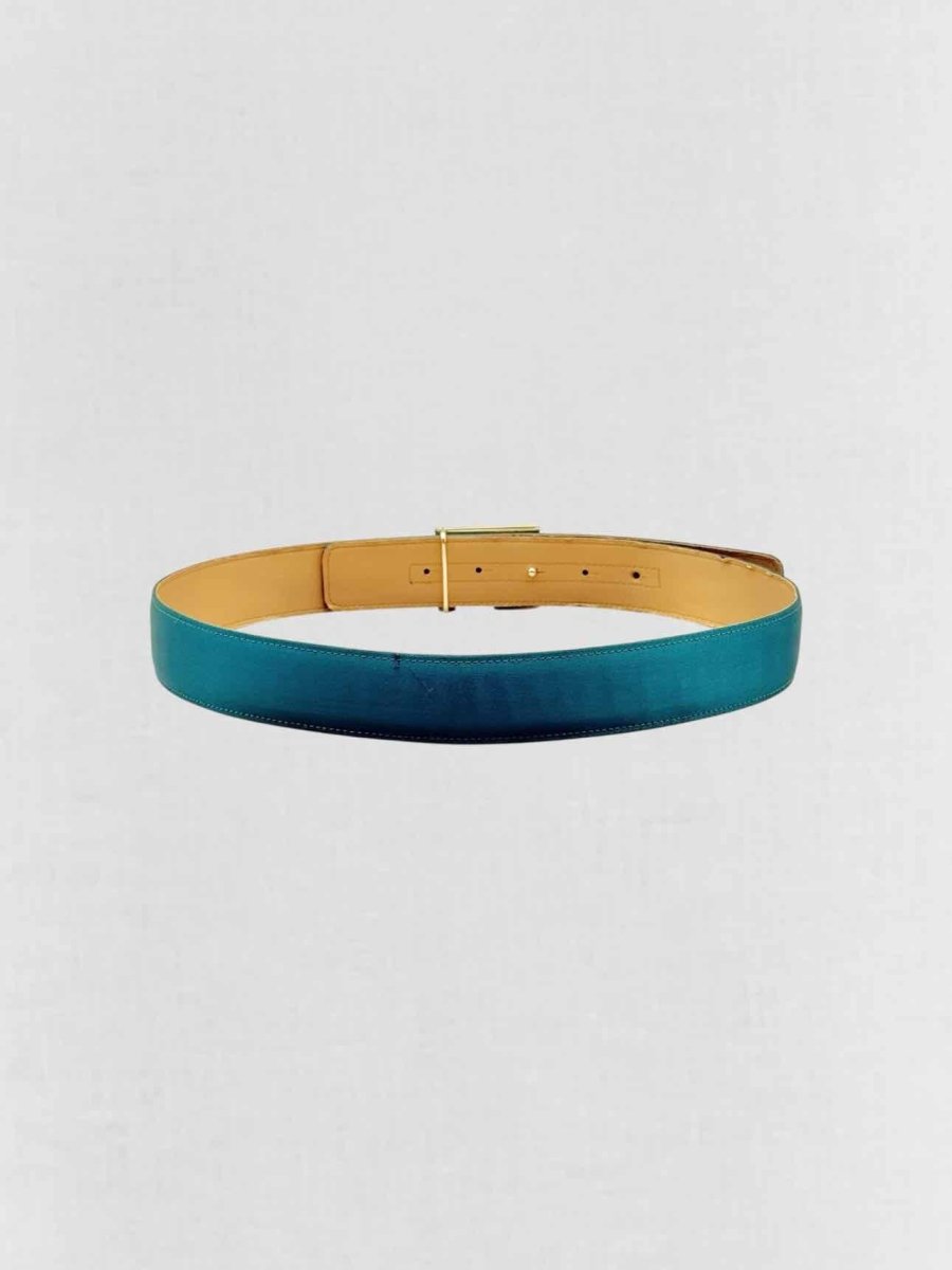 Pre - loved ELISABETTA FRANCHI Turquoise Belt at Reems Closet