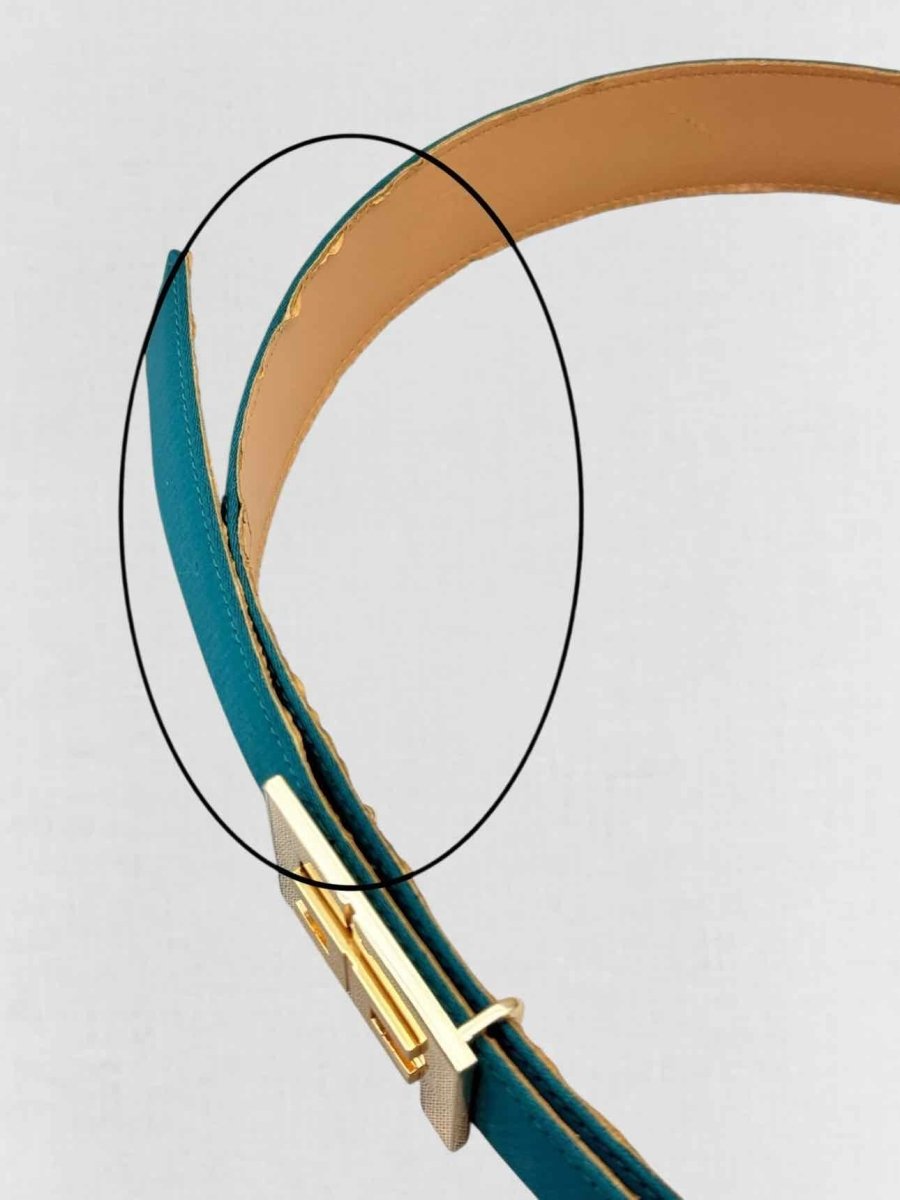 Pre - loved ELISABETTA FRANCHI Turquoise Belt at Reems Closet