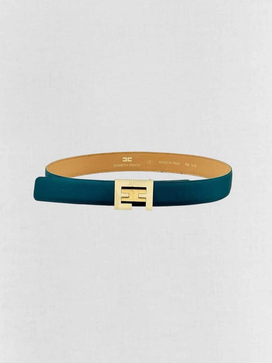 Pre - loved ELISABETTA FRANCHI Turquoise Belt at Reems Closet
