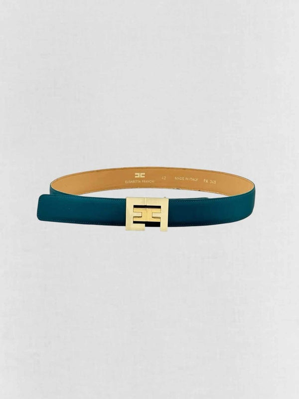 Pre - loved ELISABETTA FRANCHI Turquoise Belt at Reems Closet
