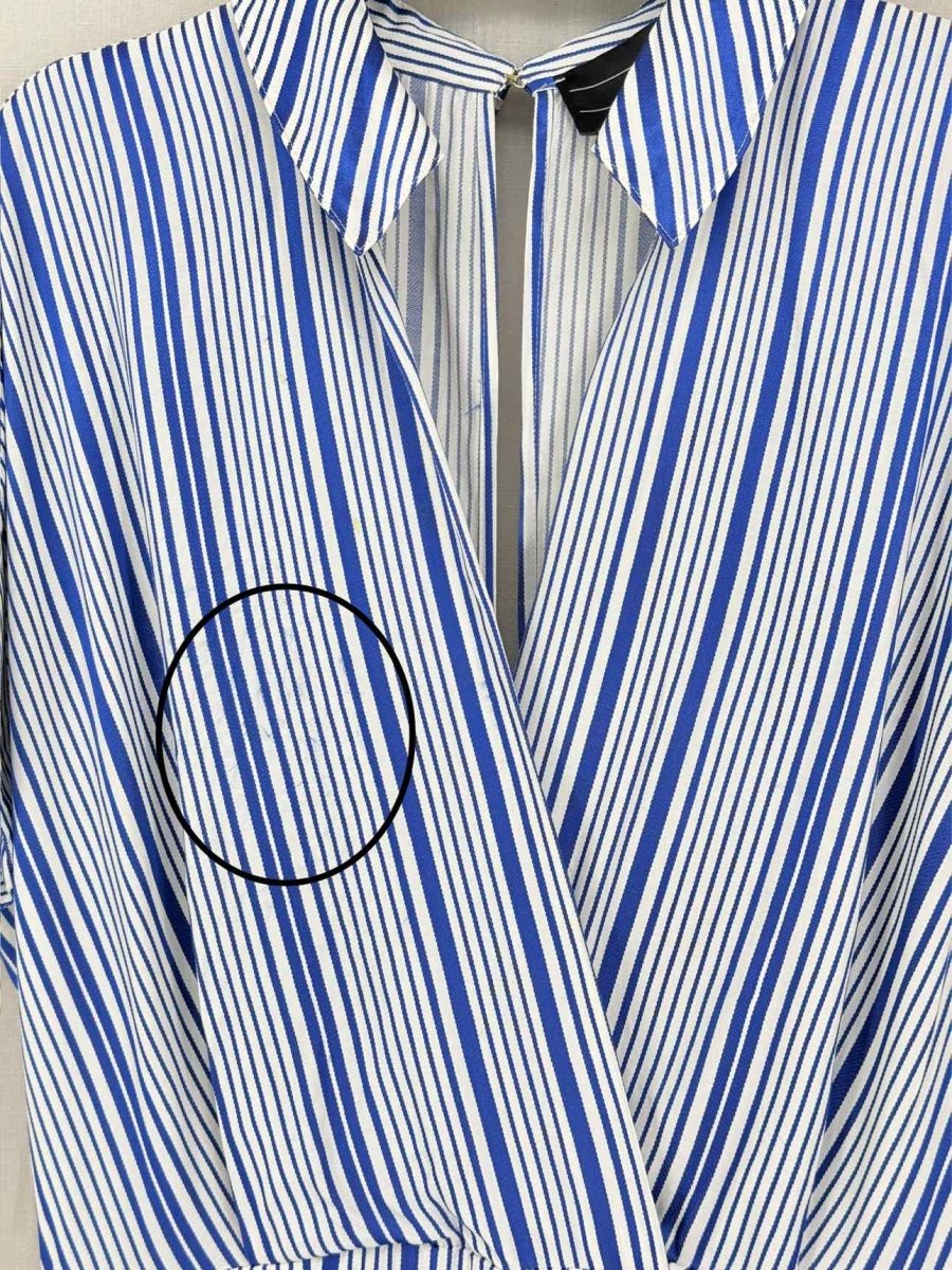 Pre-loved ELISABETTA FRANCHI White & Blue Size US 6 Playsuit at Reems Closet