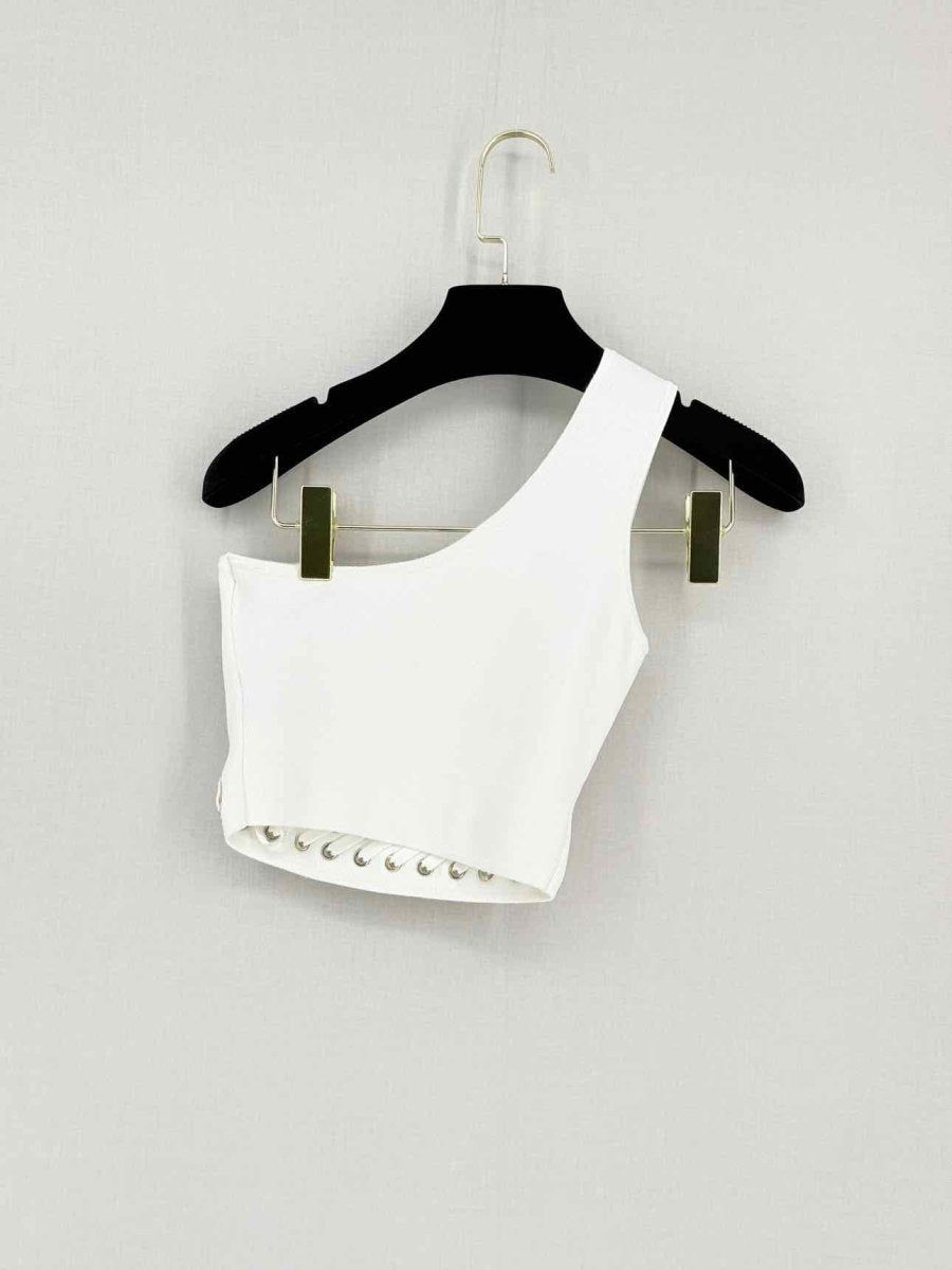 Pre-loved ELISABETTA FRANCHI White Size US 4 Top at Reems Closet