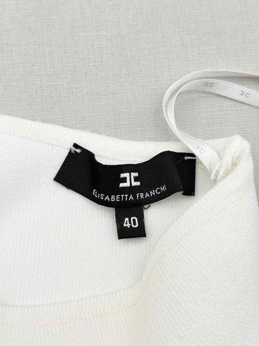 Pre-loved ELISABETTA FRANCHI White Size US 4 Top at Reems Closet