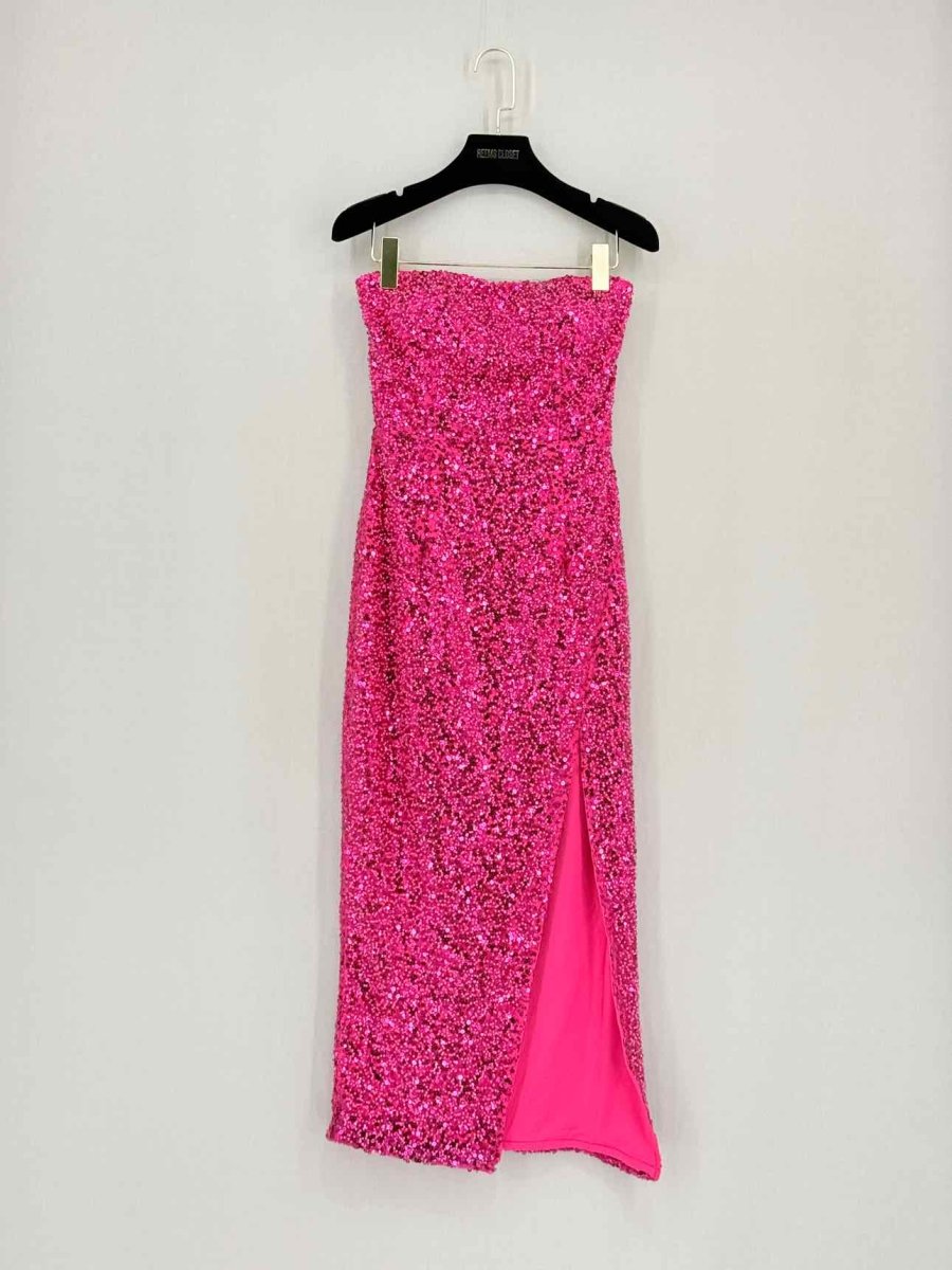 Pre-loved ELLE ZEITOUNE Anya Pink Size US 6 Midi Dress at Reems Closet