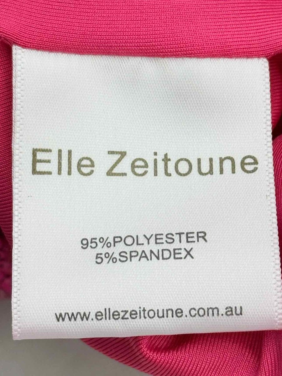 Pre-loved ELLE ZEITOUNE Anya Pink Size US 6 Midi Dress at Reems Closet