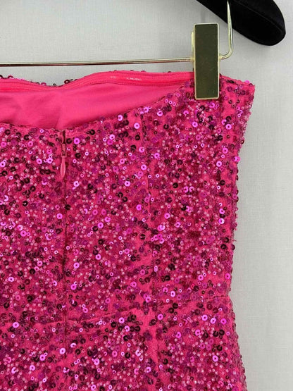 Pre-loved ELLE ZEITOUNE Anya Pink Size US 6 Midi Dress at Reems Closet