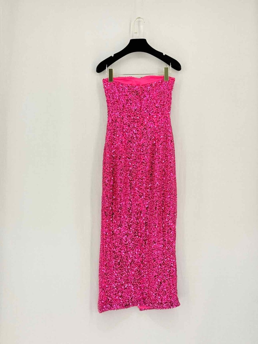 Pre-loved ELLE ZEITOUNE Anya Pink Size US 6 Midi Dress at Reems Closet