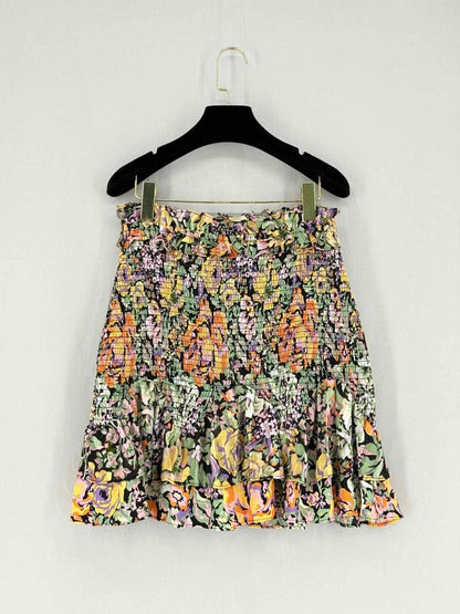 Pre - loved ELLIATT Gotika Orange Multicolor Size Large Mini Skirt at Reems Closet