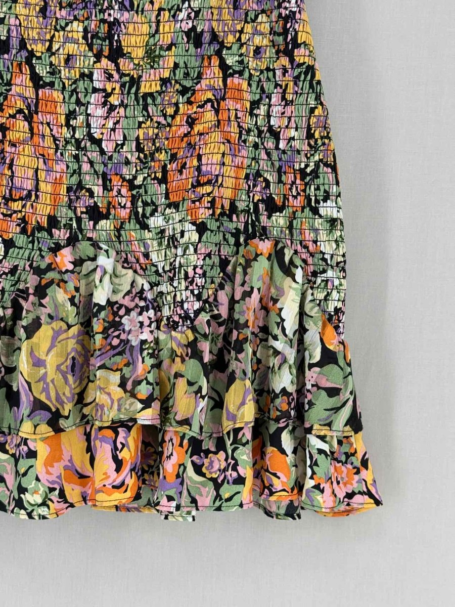 Pre - loved ELLIATT Gotika Orange Multicolor Size Large Mini Skirt at Reems Closet
