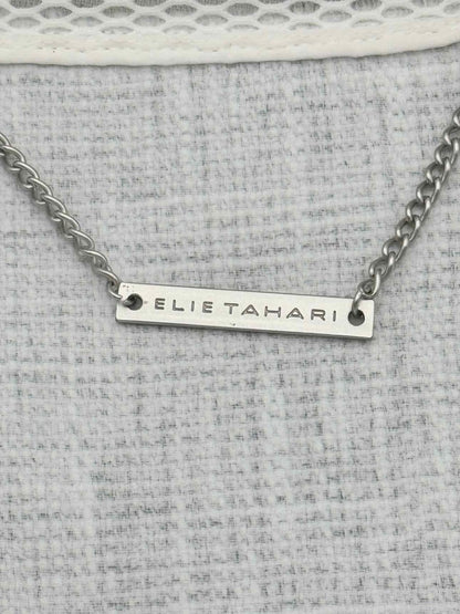 Pre - loved ELLIE TAHARI Grey & White Textured Size Medium Jacket at Reems Closet