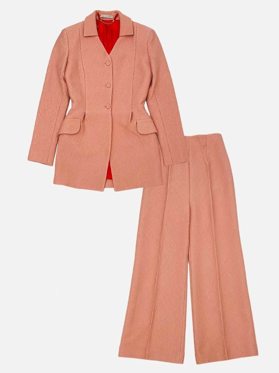 Pre - loved EMILIA WICKSTEAD Pink Size US 4 Jacket & Pants Outfit at Reems Closet