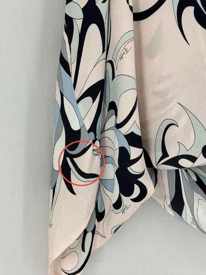 Pre - loved EMILIO PUCCI Beige Multicolor Printed Size US 12 Blouse at Reems Closet