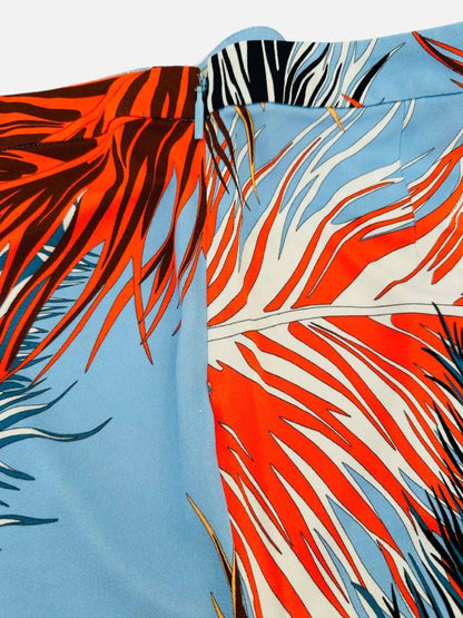 Pre - loved EMILIO PUCCI Blue Multicolor Printed Size US 6 Pants at Reems Closet