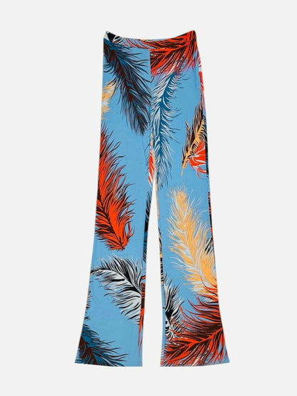 Pre - loved EMILIO PUCCI Blue Multicolor Printed Size US 6 Pants at Reems Closet