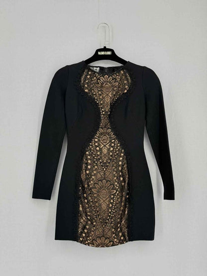 Pre-loved EMILIO PUCCI Bodycon Lace Detail Size US 4 Short Dress at Reems Closet