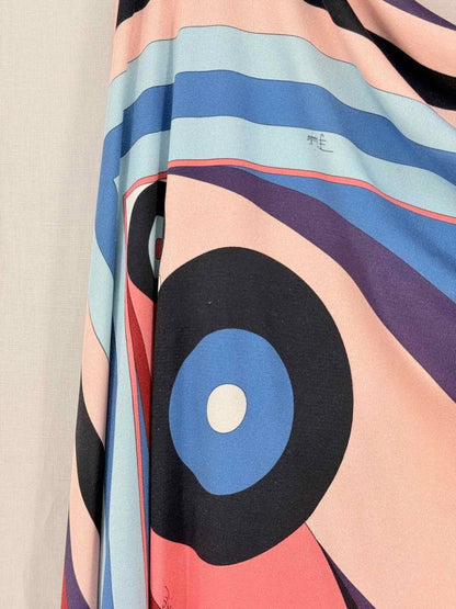 Pre-loved EMILIO PUCCI Peach Multicolor Size US 10 Top at Reems Closet