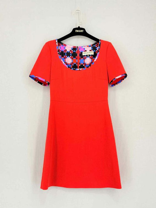 Pre-loved EMILIO PUCCI Red Size US 6 Short Dress at Reems Closet