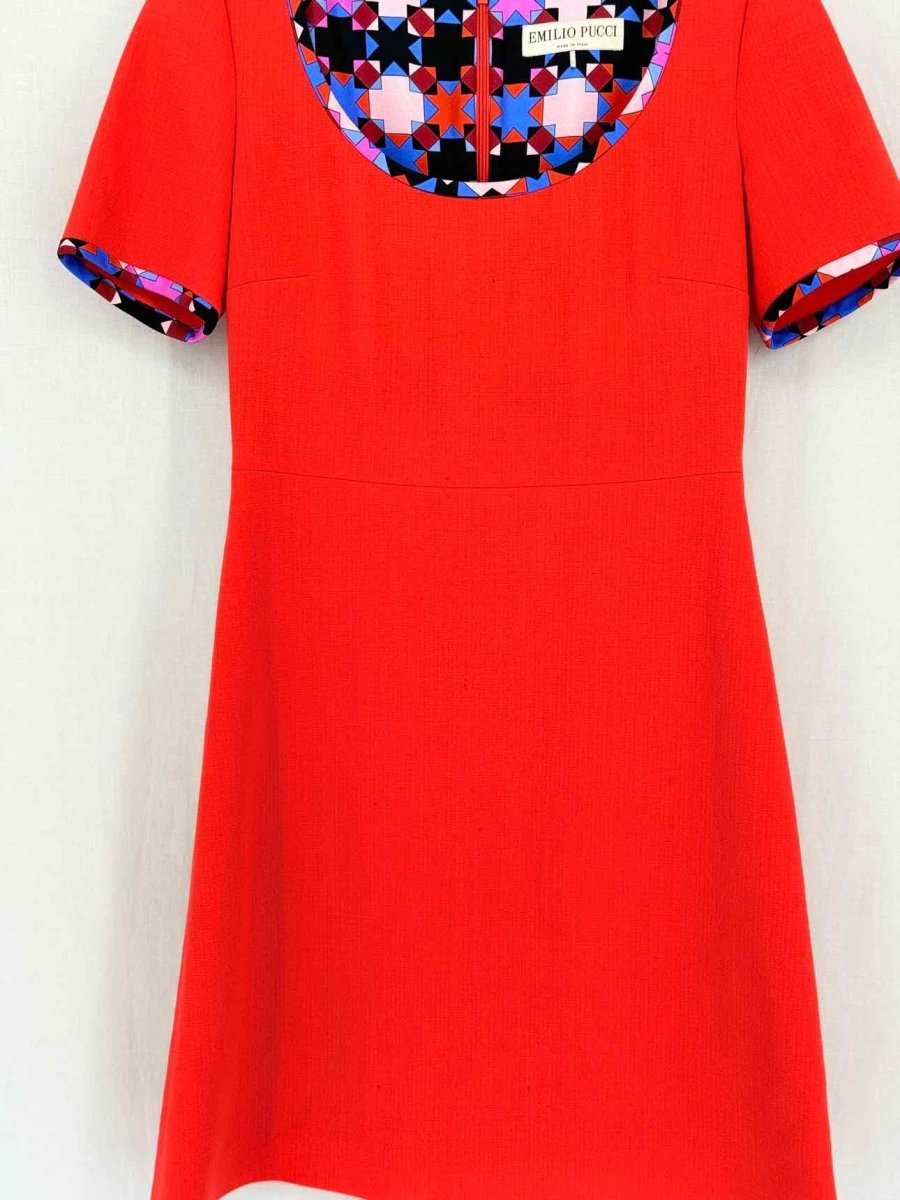 Pre-loved EMILIO PUCCI Red Size US 6 Short Dress at Reems Closet