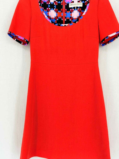 Pre-loved EMILIO PUCCI Red Size US 6 Short Dress at Reems Closet