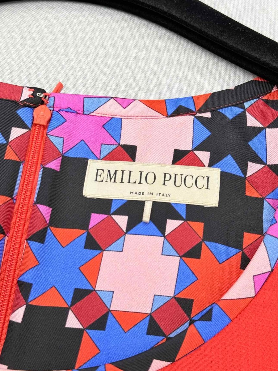 Pre-loved EMILIO PUCCI Red Size US 6 Short Dress at Reems Closet