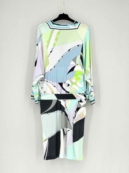 Pre - loved EMILIO PUCCI Size US 10 Knee Length Dress at Reems Closet