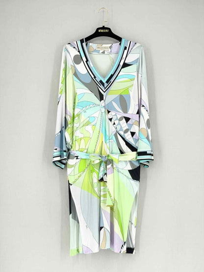 Pre - loved EMILIO PUCCI Size US 10 Knee Length Dress at Reems Closet