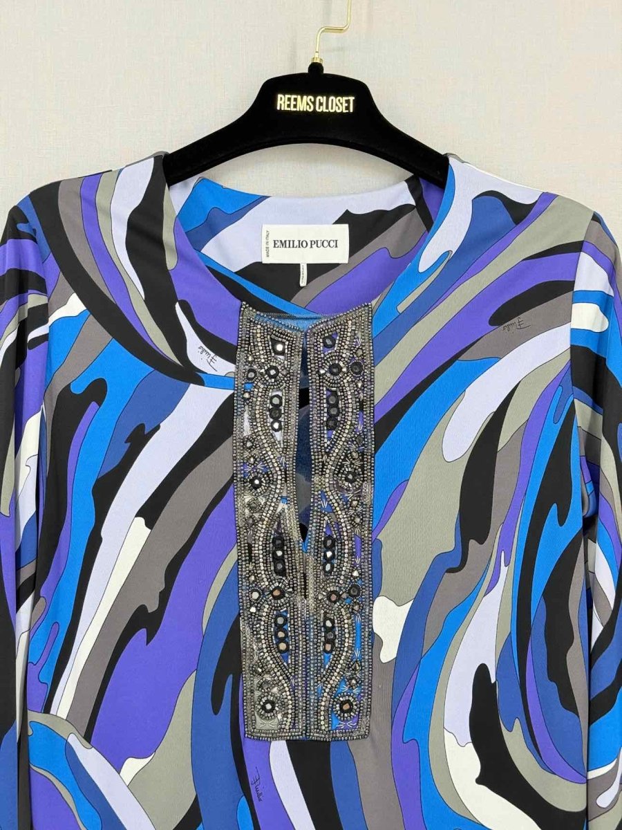 Pre - loved EMILIO PUCCI Size US 10 Knee Length Dress at Reems Closet