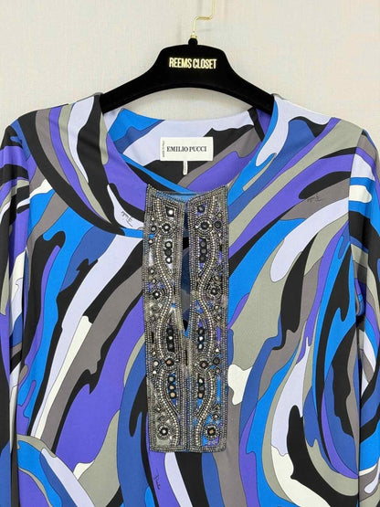 Pre - loved EMILIO PUCCI Size US 10 Knee Length Dress at Reems Closet