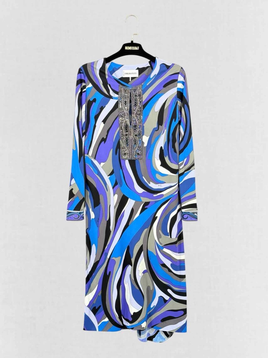 Pre - loved EMILIO PUCCI Size US 10 Knee Length Dress at Reems Closet