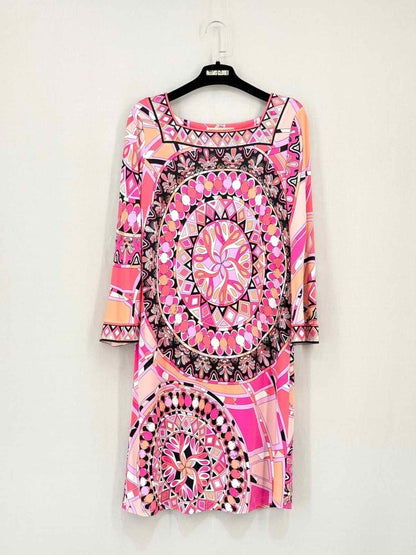 Pre - loved EMILIO PUCCI Size US 10 Knee Length Dress at Reems Closet