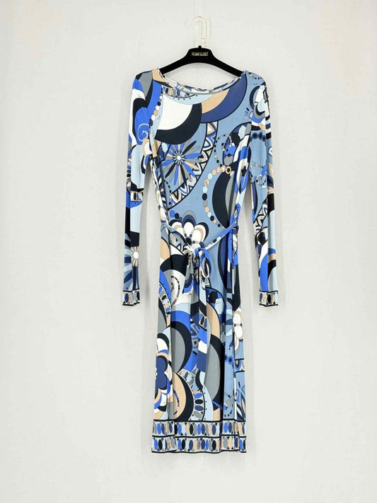 Pre - loved EMILIO PUCCI Size US 14 Knee Length Dress at Reems Closet