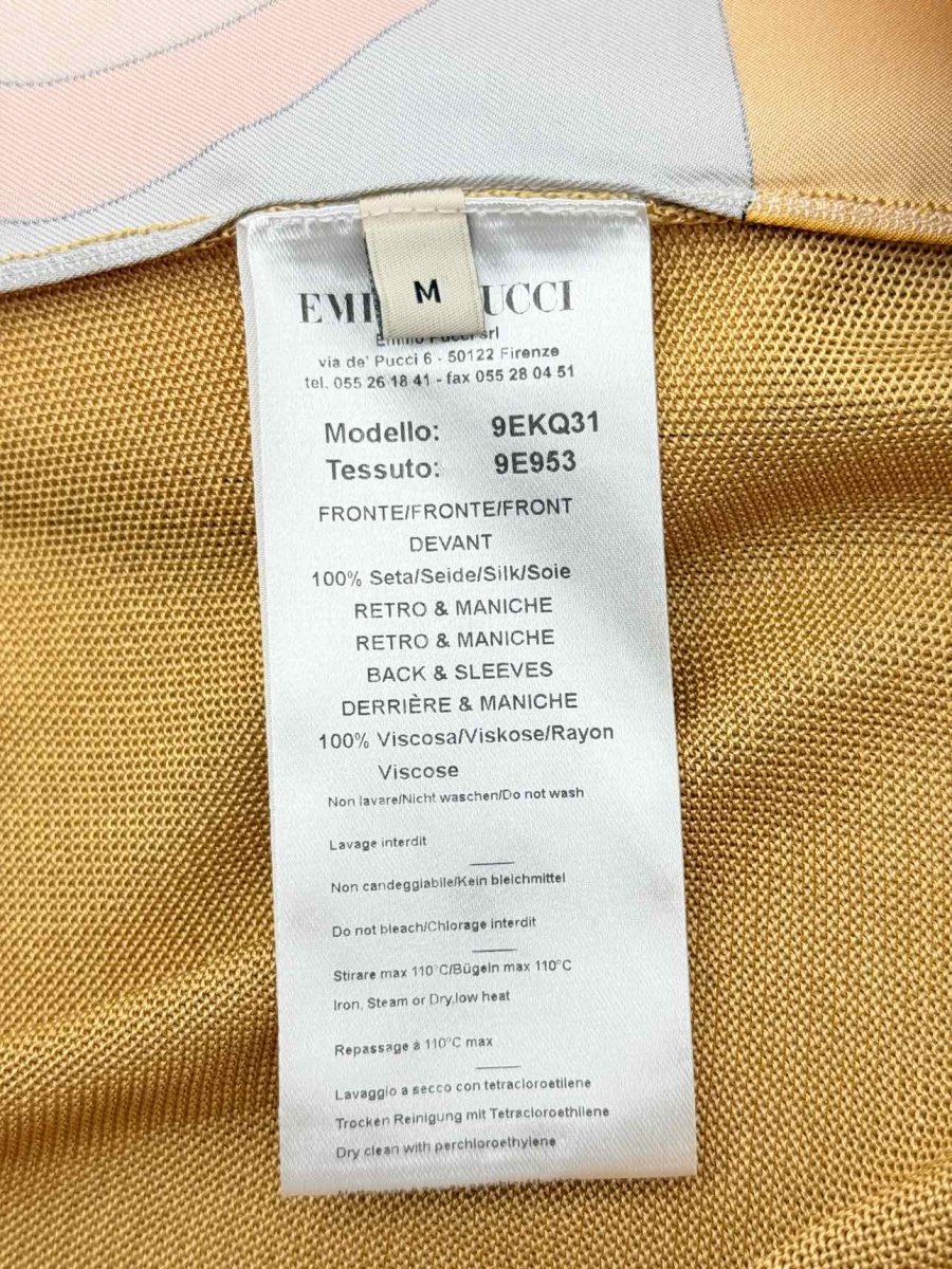 Pre-loved EMILIO PUCCI Yellow Size Medium Cardigan at Reems Closet