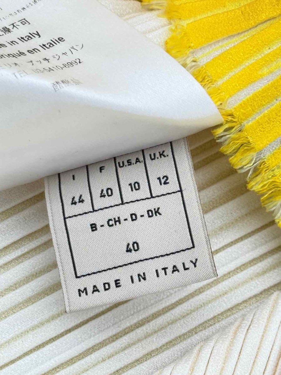 Pre - loved EMILIO PUCCI Yellow Size US 10 Blouse at Reems Closet