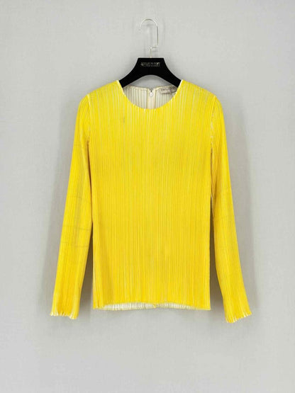 Pre - loved EMILIO PUCCI Yellow Size US 10 Blouse at Reems Closet