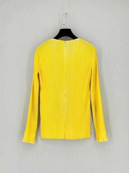 Pre - loved EMILIO PUCCI Yellow Size US 10 Blouse at Reems Closet